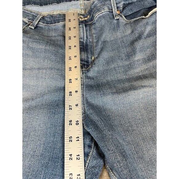 Levis Signature Mid Rise Straight Leg Stretch Blue Jeans, Womens 20M (35X32) - Picture 3 of 6